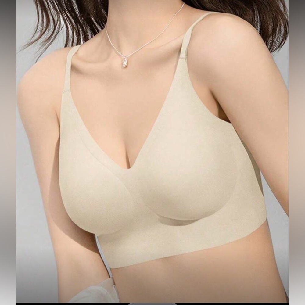 Women's Apricot Seamless Wireless Removable Padding Bralette - Picture 8 of 8
